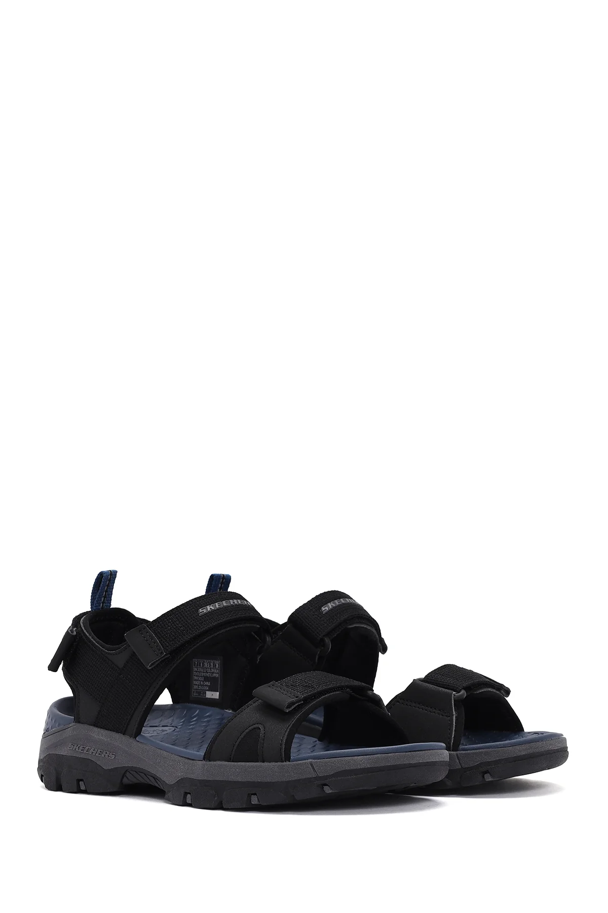 Skechers Erkek Siyah Tresmen - Ryer Kumaş Sandalet - Image 3