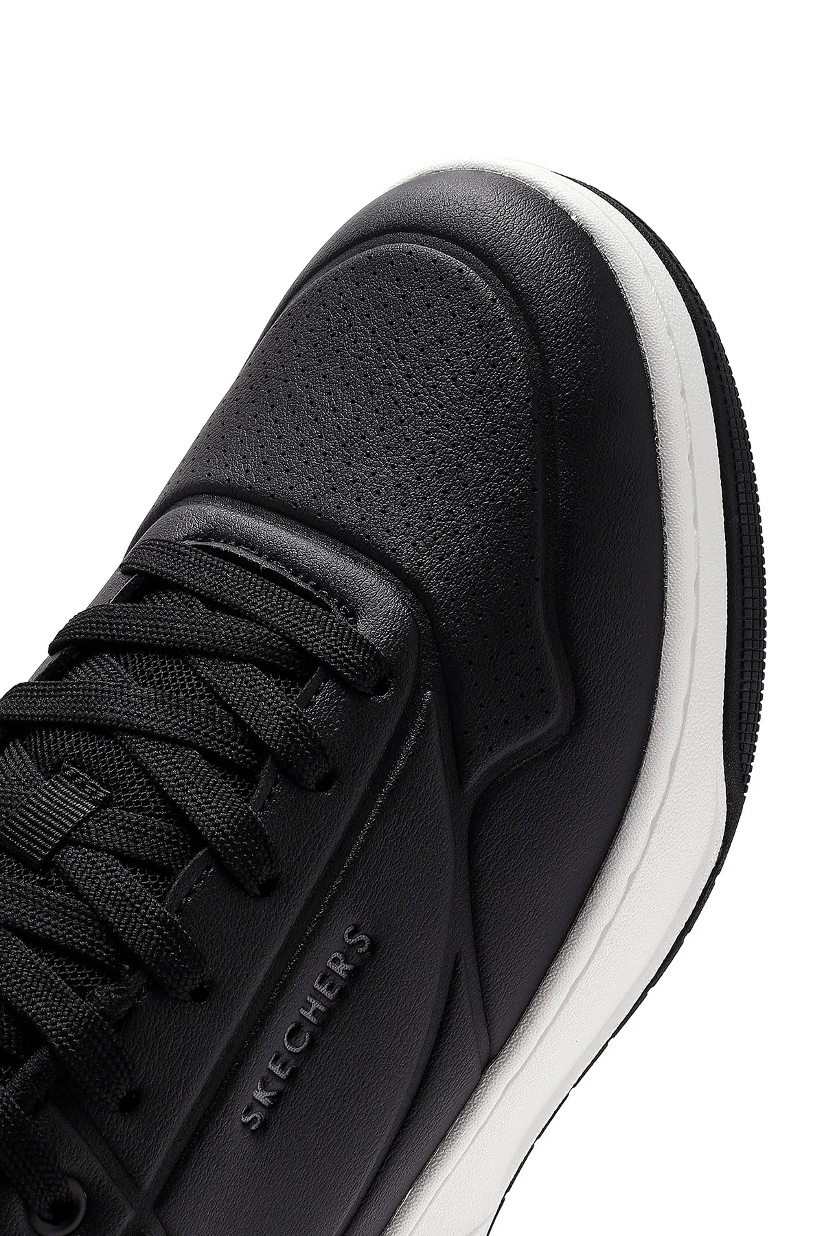 Skechers Erkek Siyah Uno Court Bağcıklı Kalın Tabanlı Sneaker - Image 11