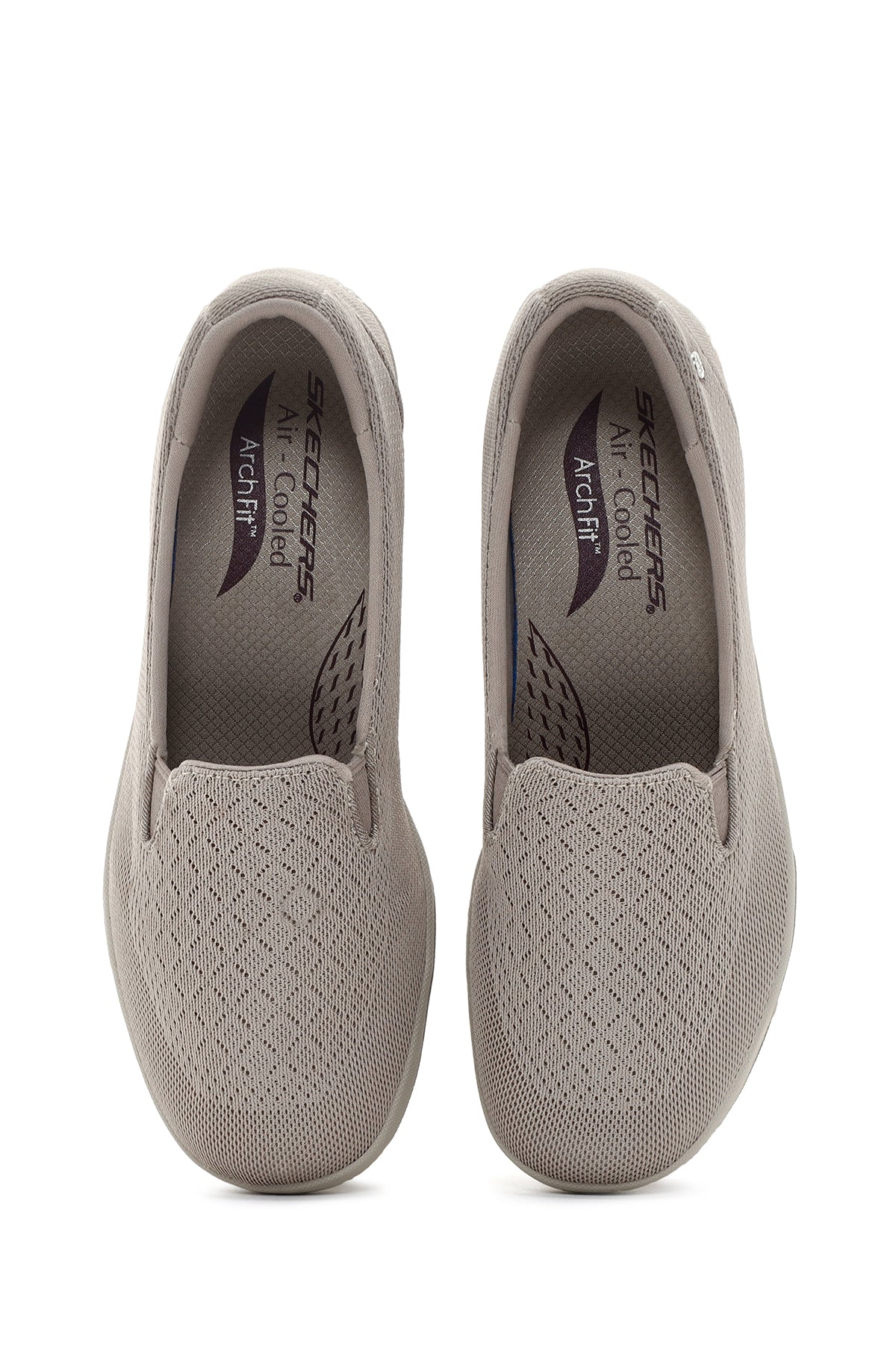 Skechers Kadın Bej Arch Fit Reggae Cup - Rivers Kumaş Sneaker - Image 6
