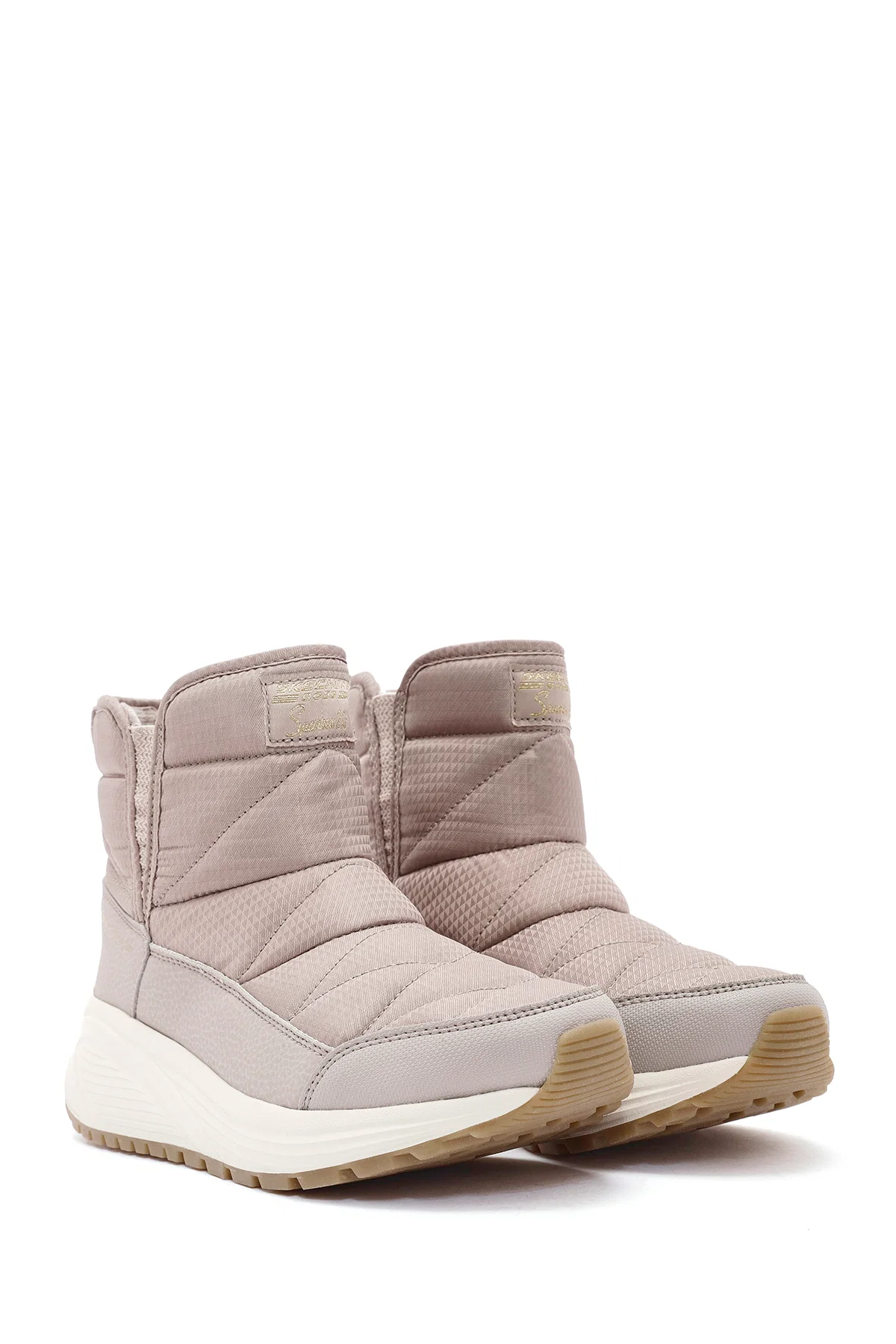Skechers Kadın Bej Bobs Sparrow Kalın Tabanlı Kumaş Bot - Image 4