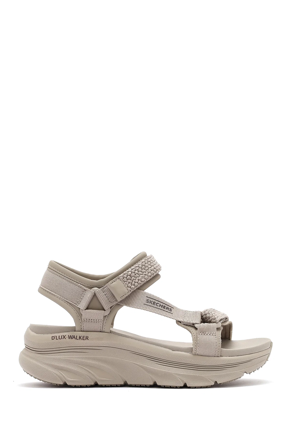 Skechers Kadın Bej D'lux Walker - Pretty Field Kalın Tabanlı Sandalet