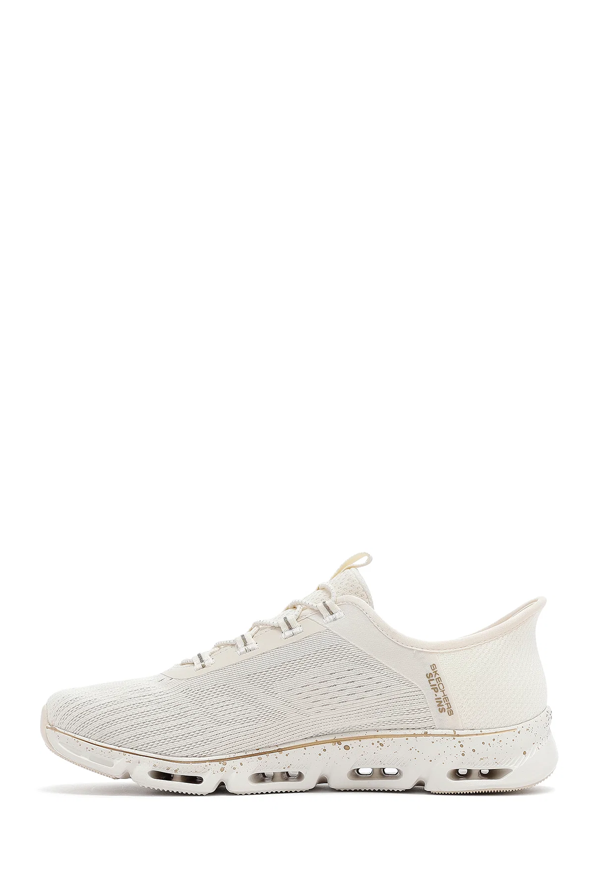 Skechers Kadın Bej Glide Step Gratify Bağcıklı Kumaş Sneaker - Image 2