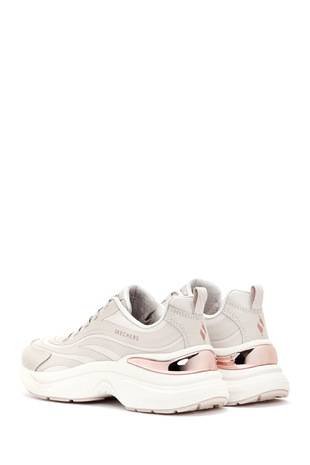 Skechers Kadın Bej Hazel - Step N Flow Bağcıklı Spor Sneaker - Image 5