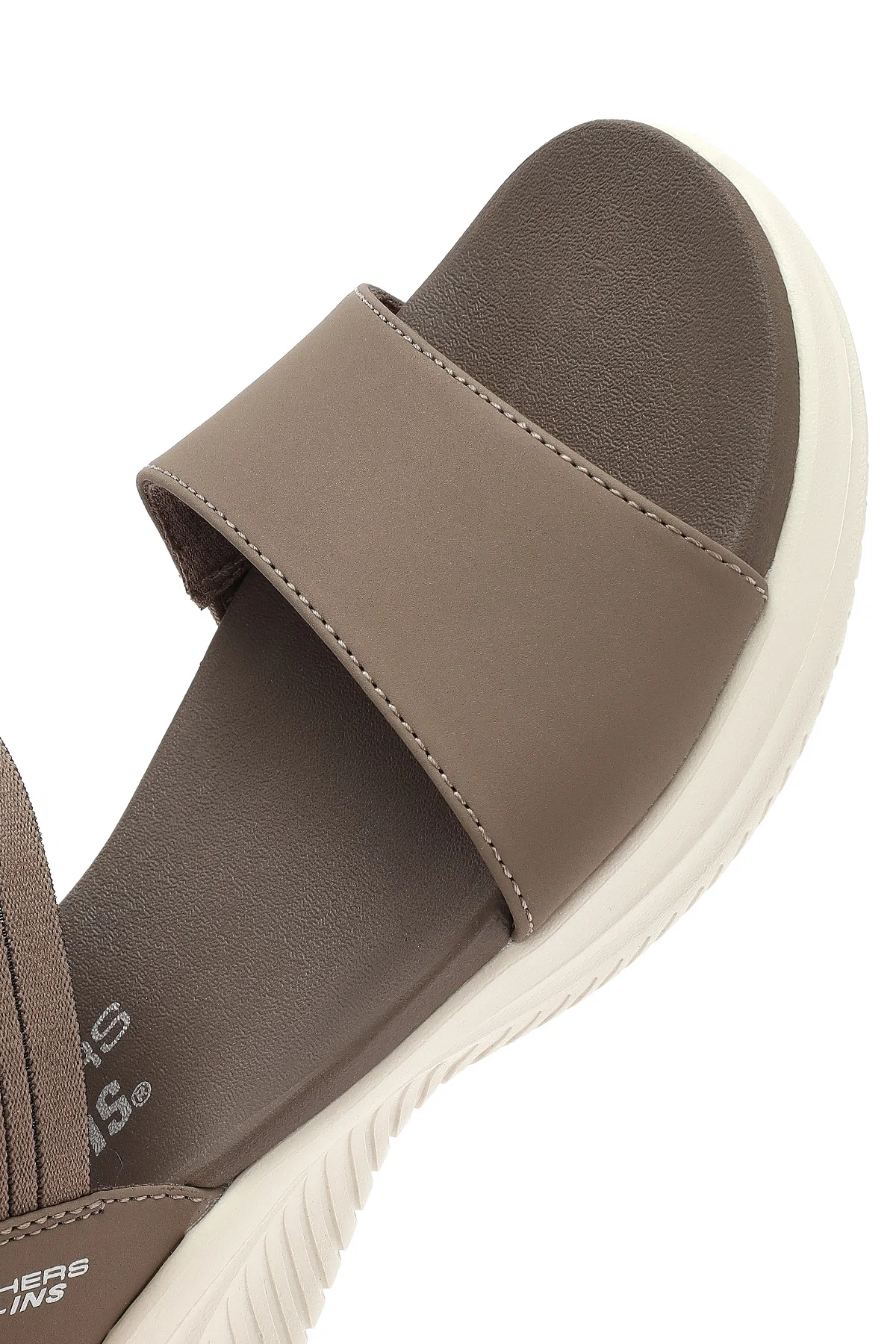 Skechers Kadın Bej Ultra Flex 3.0 - Summerville Kalın Tabanlı Kumaş Sandalet - Image 10