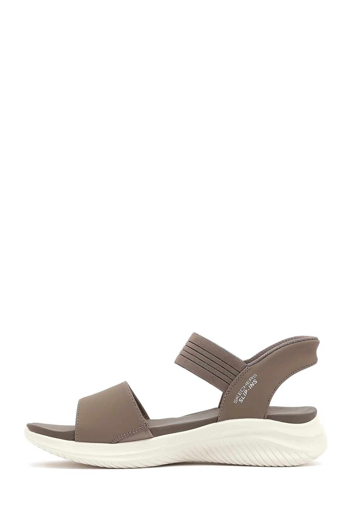 Skechers Kadın Bej Ultra Flex 3.0 - Summerville Kalın Tabanlı Kumaş Sandalet - Image 2