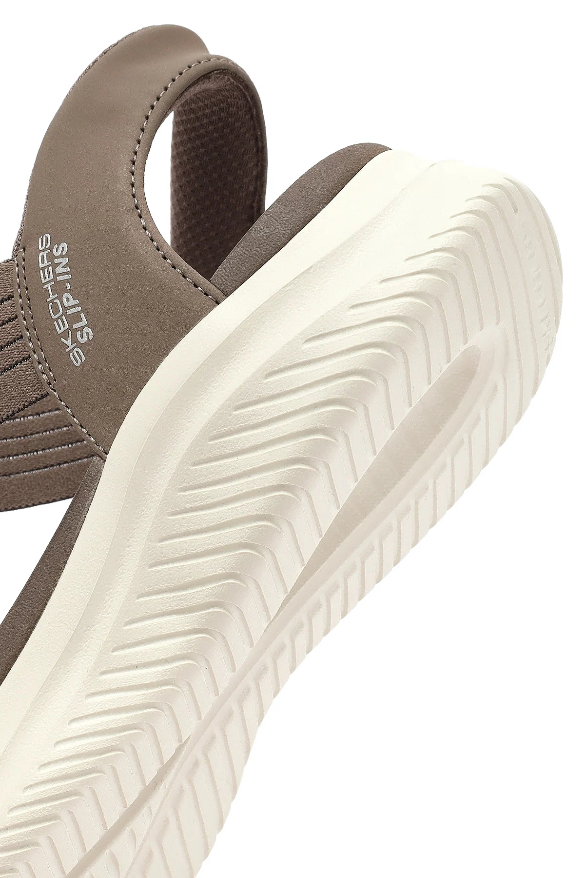 Skechers Kadın Bej Ultra Flex 3.0 - Summerville Kalın Tabanlı Kumaş Sandalet - Image 8