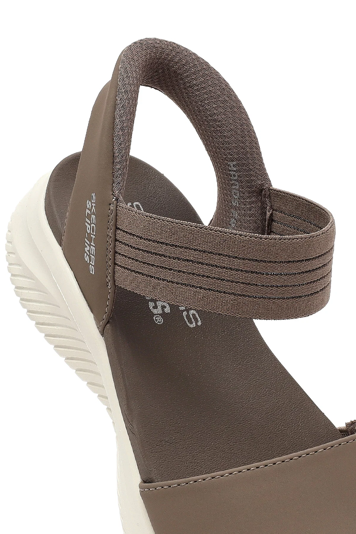 Skechers Kadın Bej Ultra Flex 3.0 - Summerville Kalın Tabanlı Kumaş Sandalet - Image 9