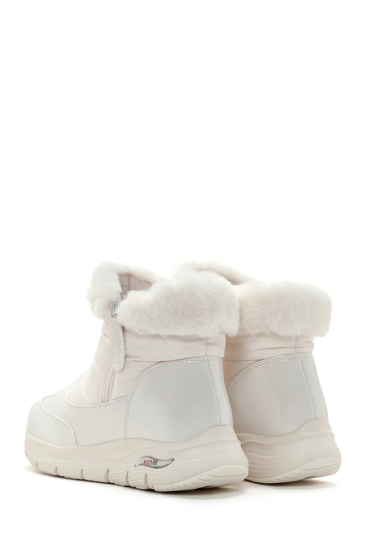 Skechers Kadın Beyaz Arch Fit Smooth - Cool Puff Rugan Kalın Tabanlı Bot - Image 6
