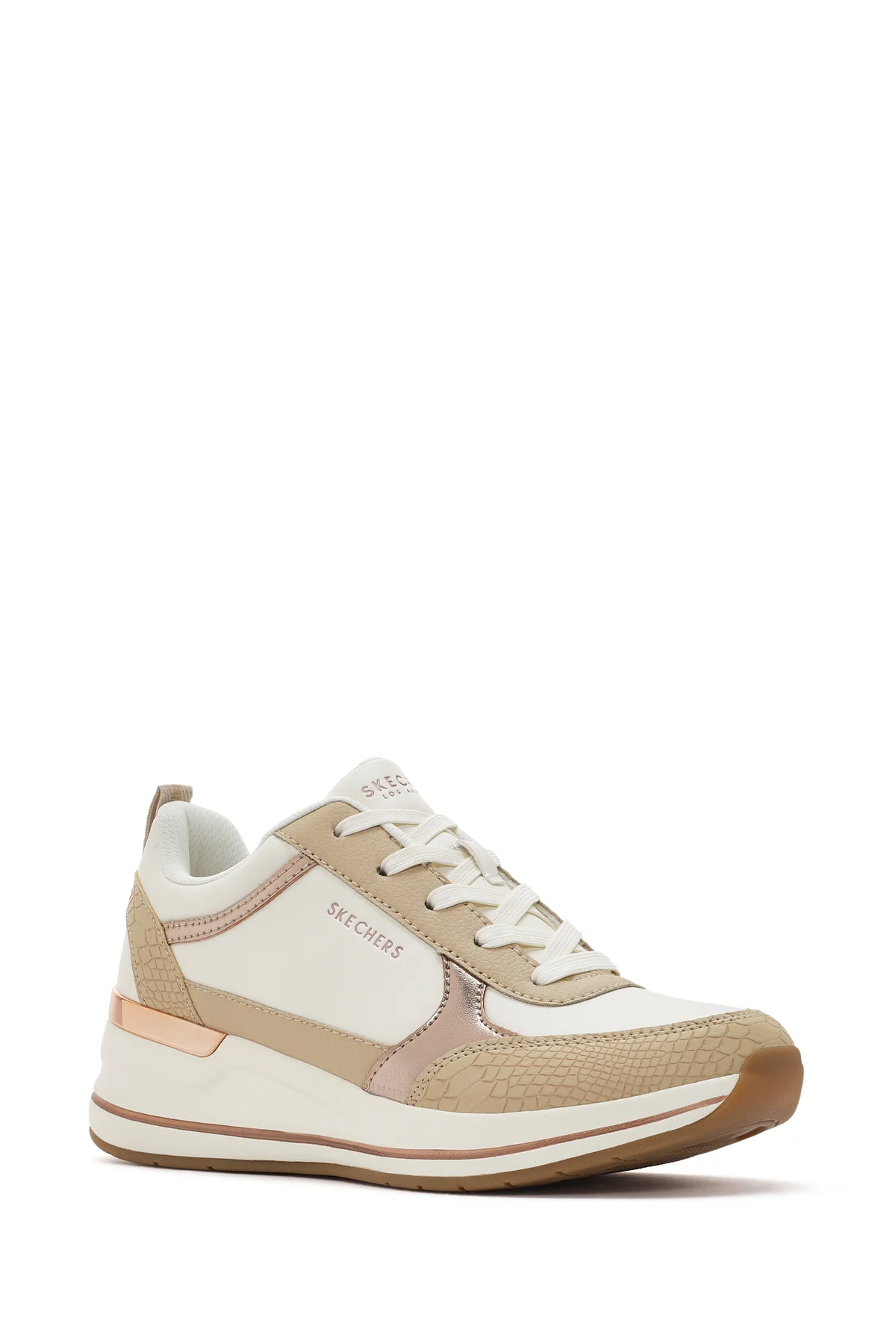 Skechers Kadın Beyaz Billion 2 - Fine Shine Bağcıklı Spor Sneaker - Image 6