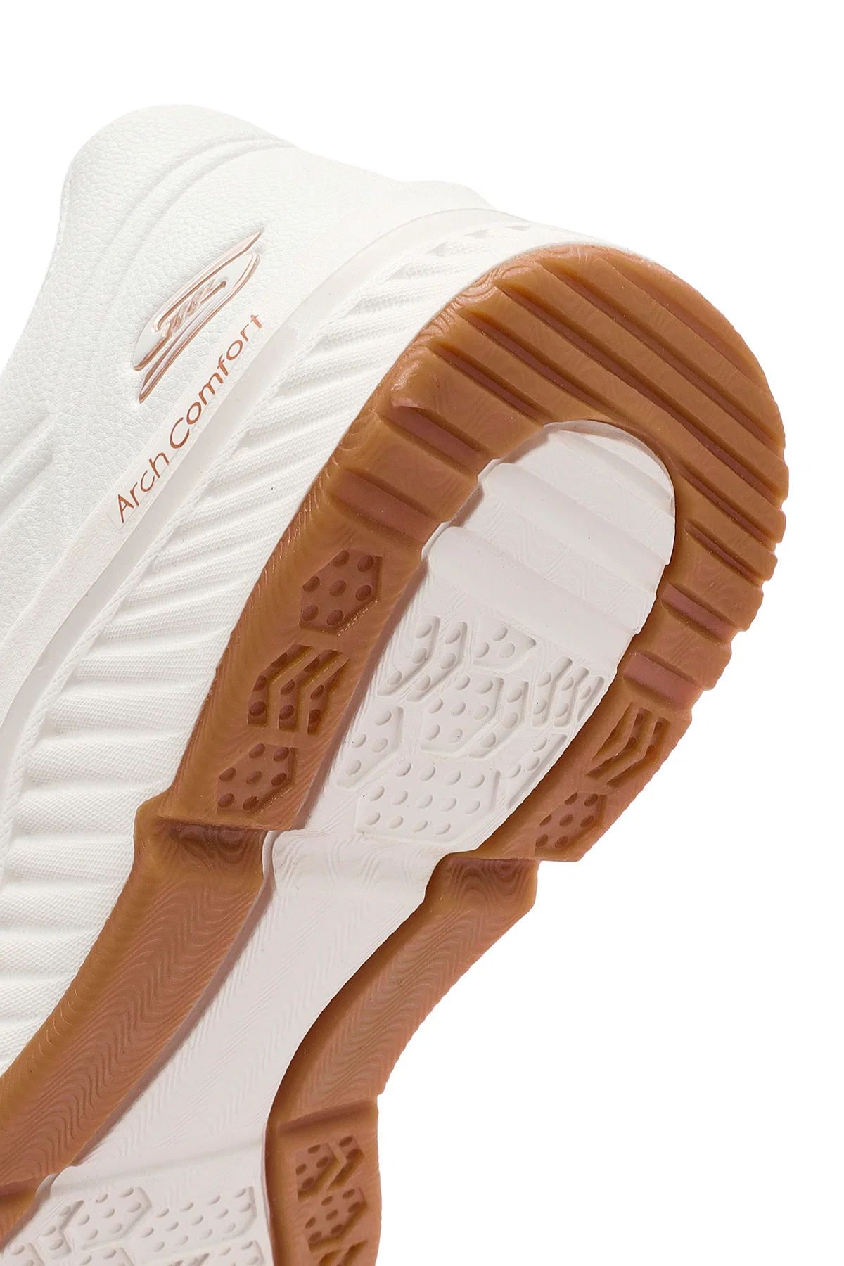 Skechers Kadın Beyaz Bobs Arch Comfort Bağcıklı Kalın Tabanlı Deri Sneaker - Image 11