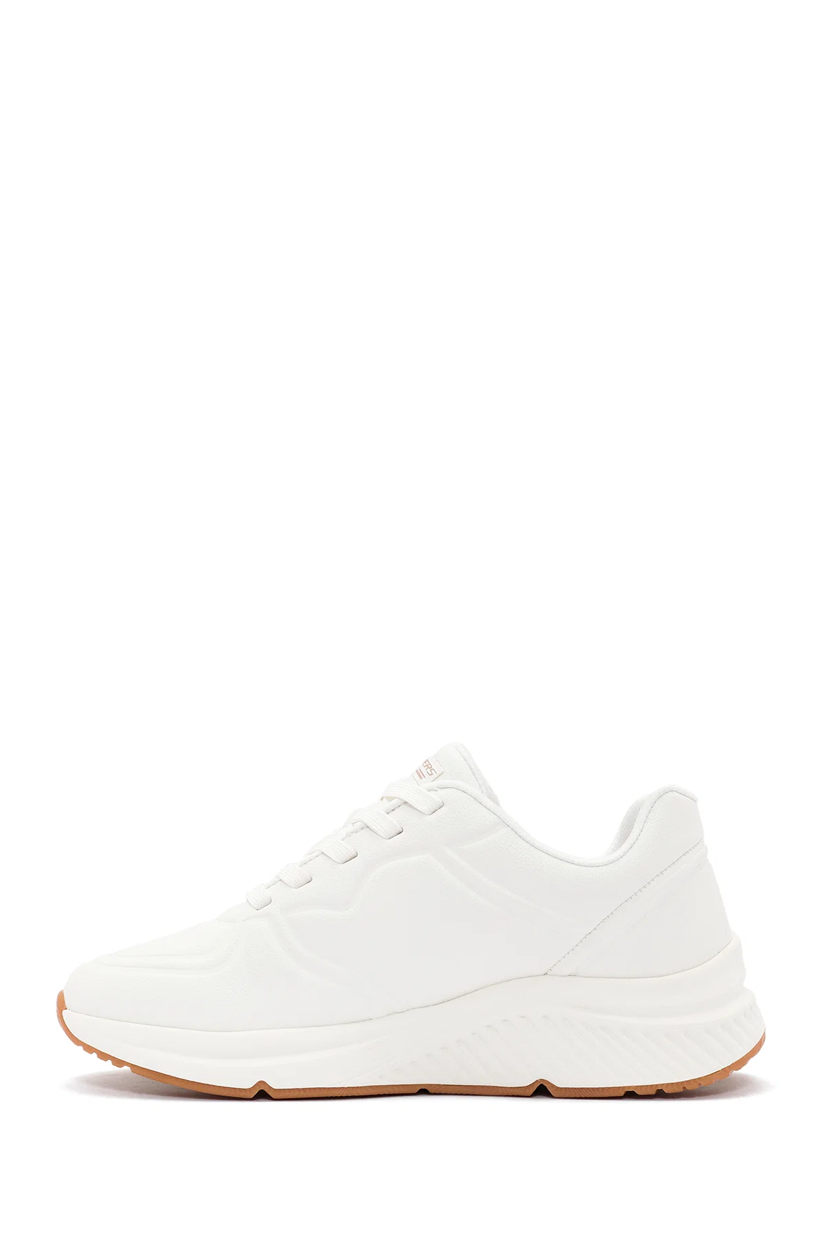 Skechers Kadın Beyaz Bobs Arch Comfort Bağcıklı Kalın Tabanlı Deri Sneaker - Image 2