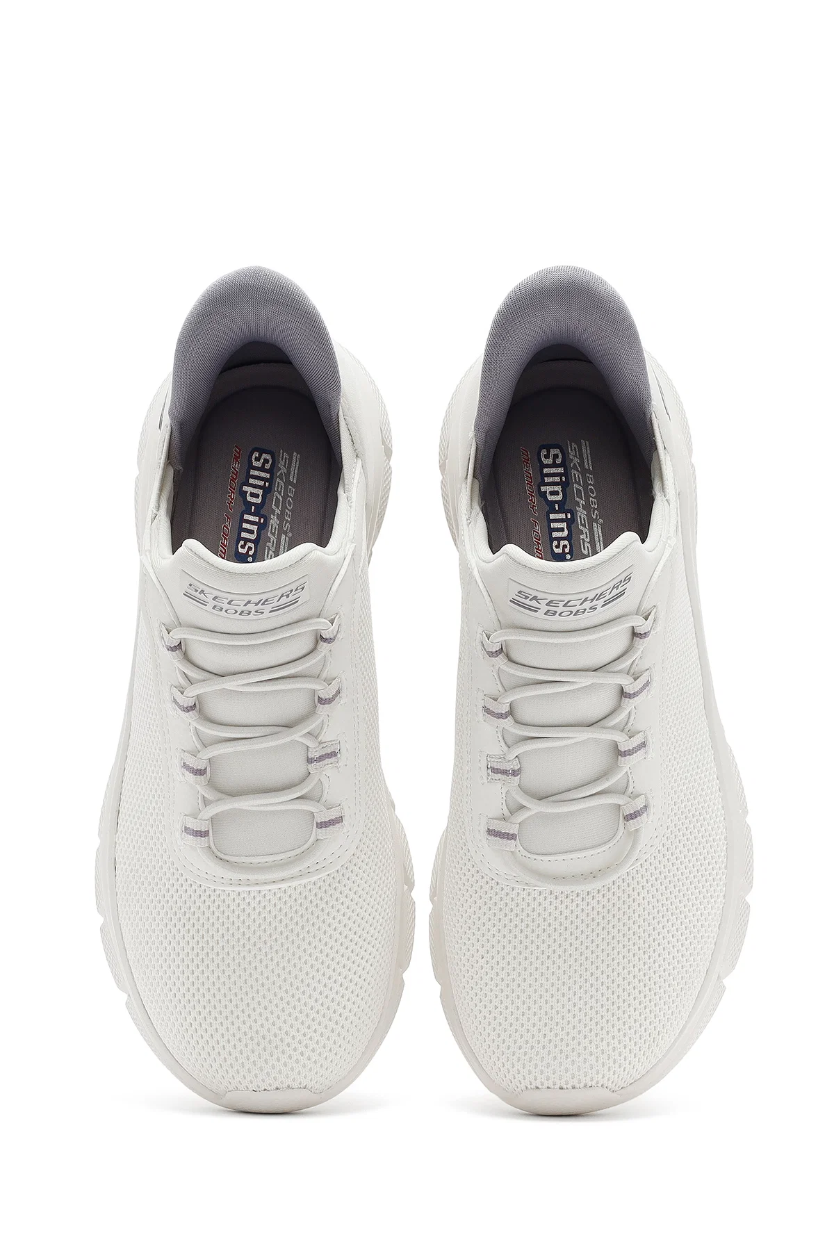 Skechers Kadın Beyaz Bobs B Flex - Fan Fav Kalın Tabanlı Kumaş Sneaker - Image 7