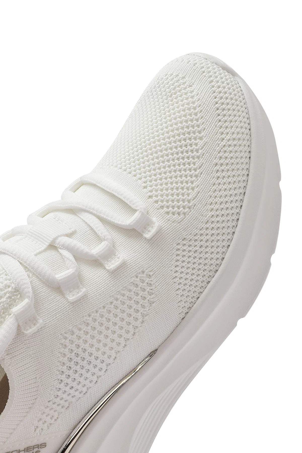Skechers Kadın Beyaz Bobs B Love - True Delight Bağcıklı Kalın Tabanlı Kumaş Sneaker - Image 10