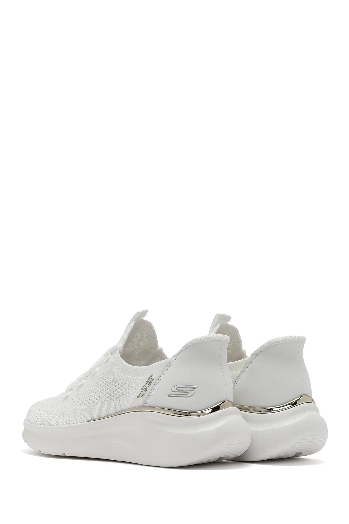 Skechers Kadın Beyaz Bobs B Love - True Delight Bağcıklı Kalın Tabanlı Kumaş Sneaker - Image 5