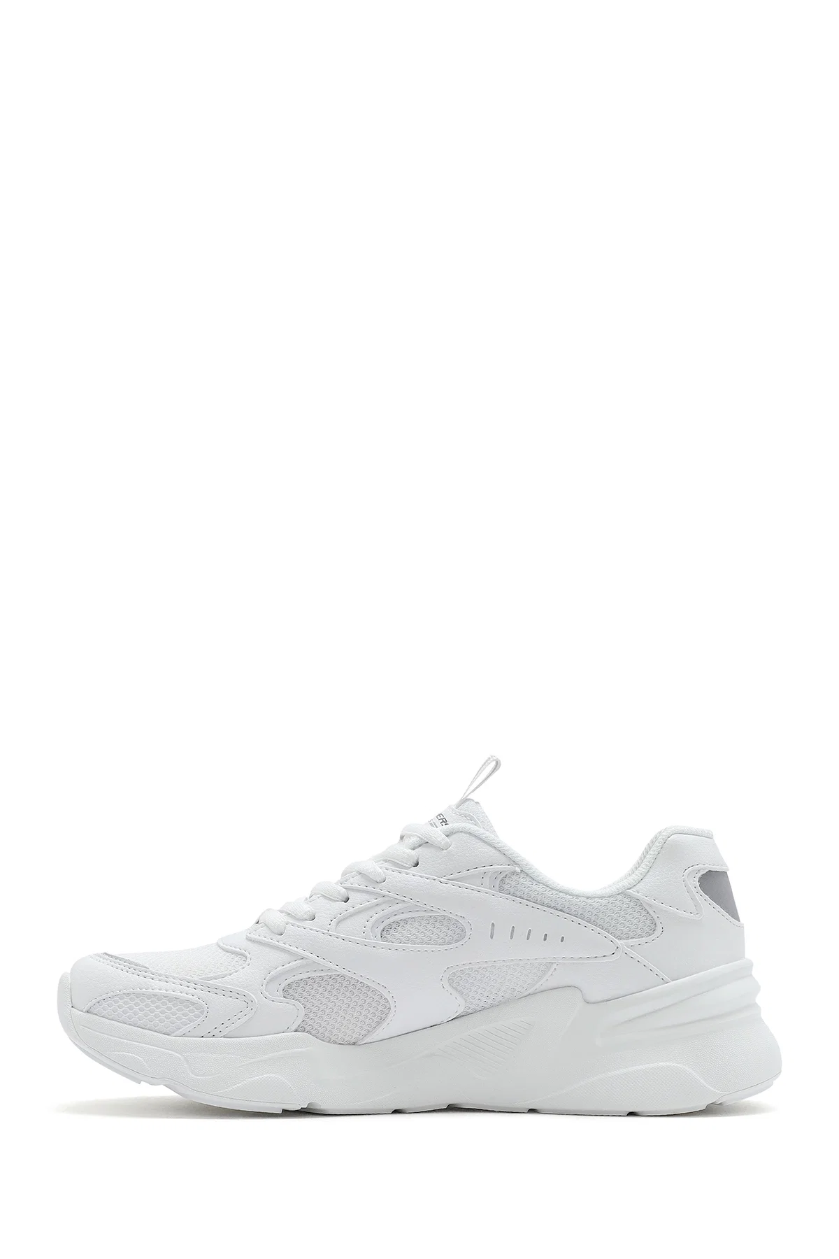Skechers Kadın Beyaz Bobs Bamina Bağcıklı Kalın Tabanlı Kumaş Sneaker - Image 2