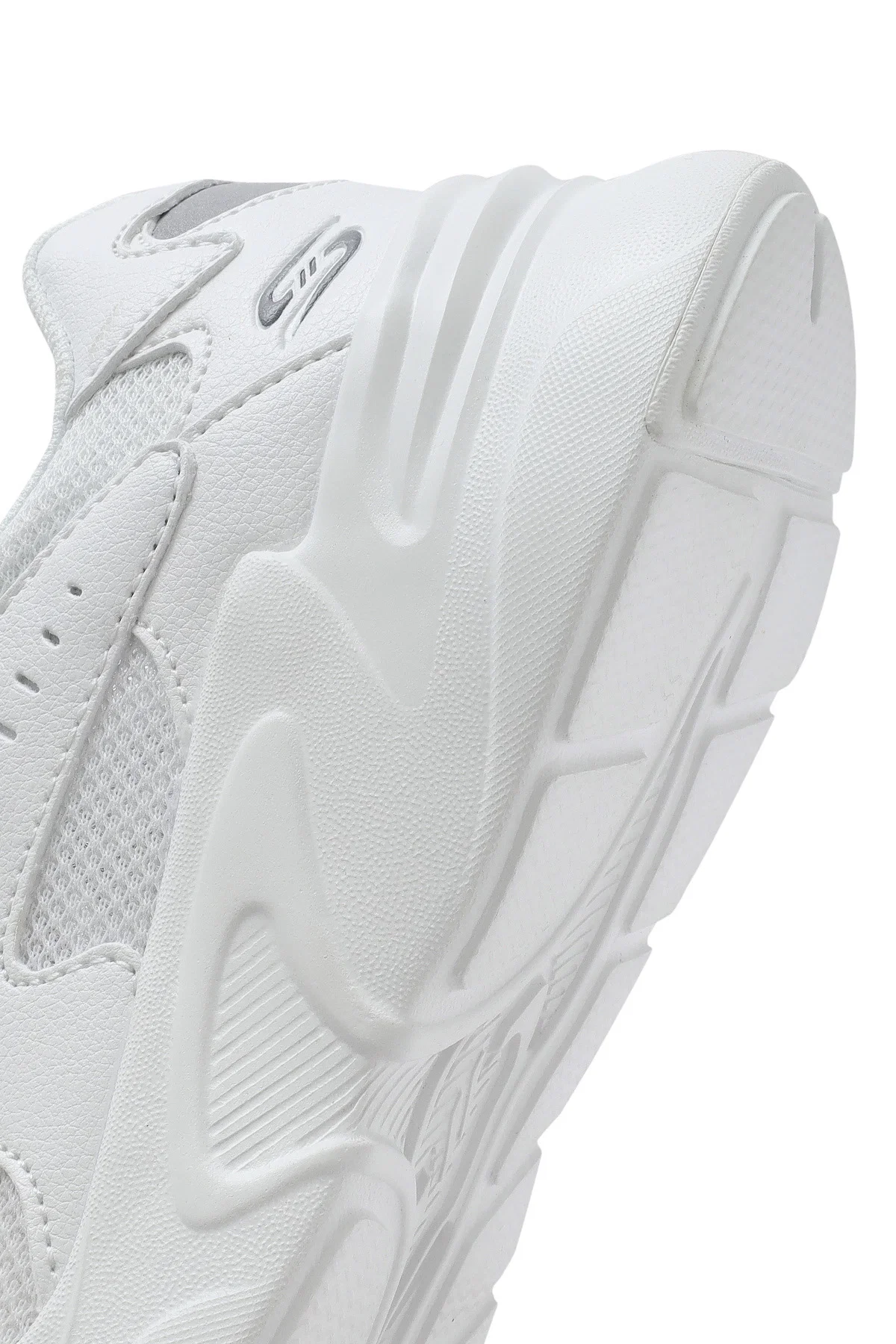 Skechers Kadın Beyaz Bobs Bamina Bağcıklı Kalın Tabanlı Kumaş Sneaker - Image 8