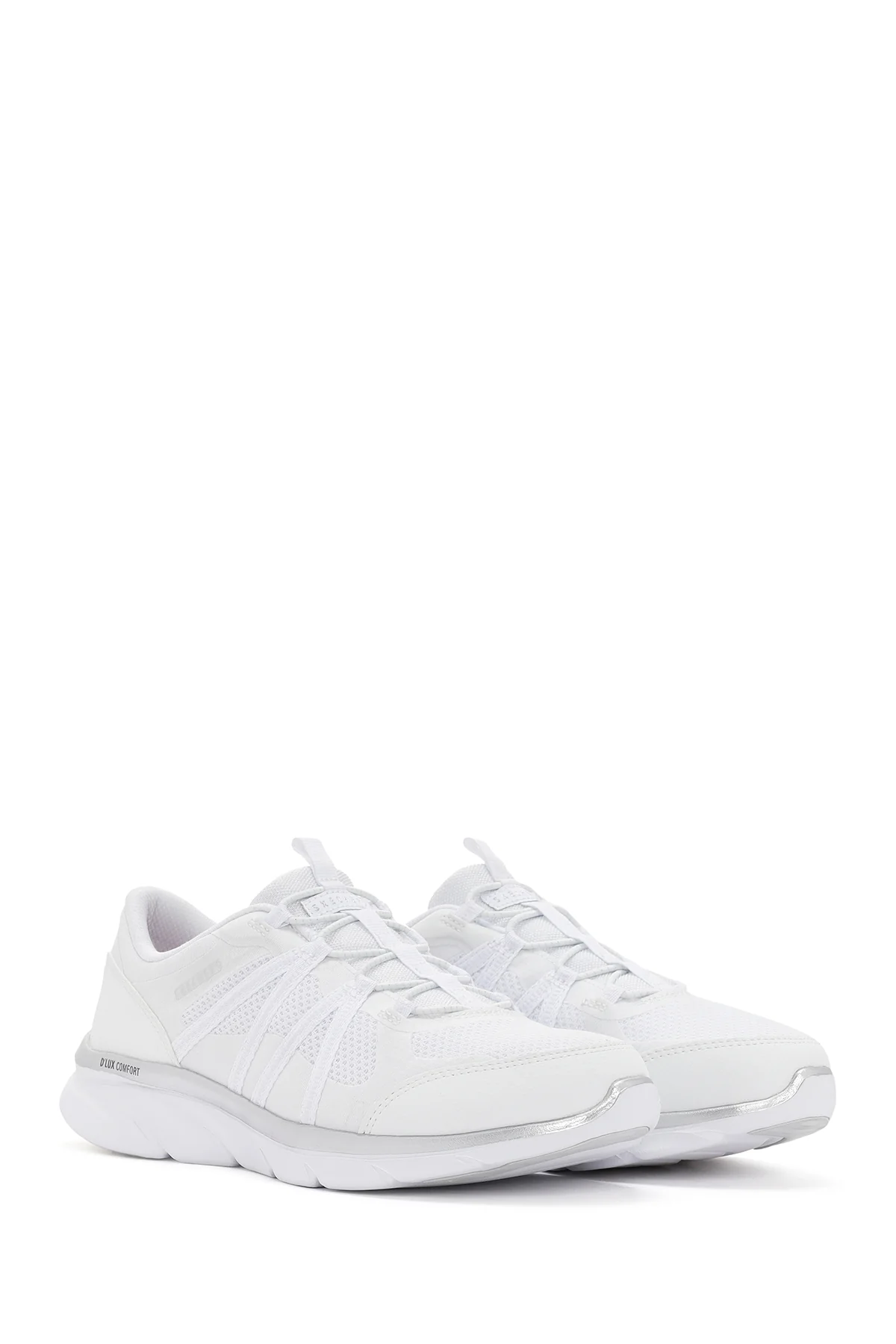 Skechers Kadın Beyaz D'lux Comfort - Surreal Kumaş Sneaker - Image 3