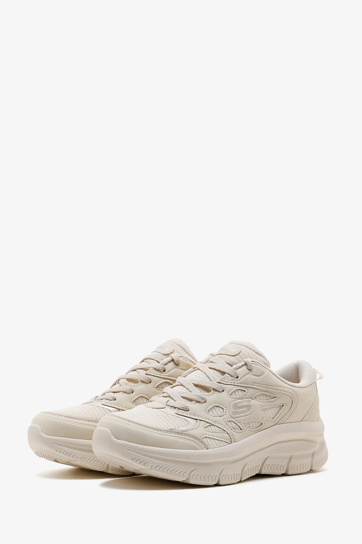 Skechers Kadın Beyaz Modern D'lux Bağcıklı Sneaker - Image 4