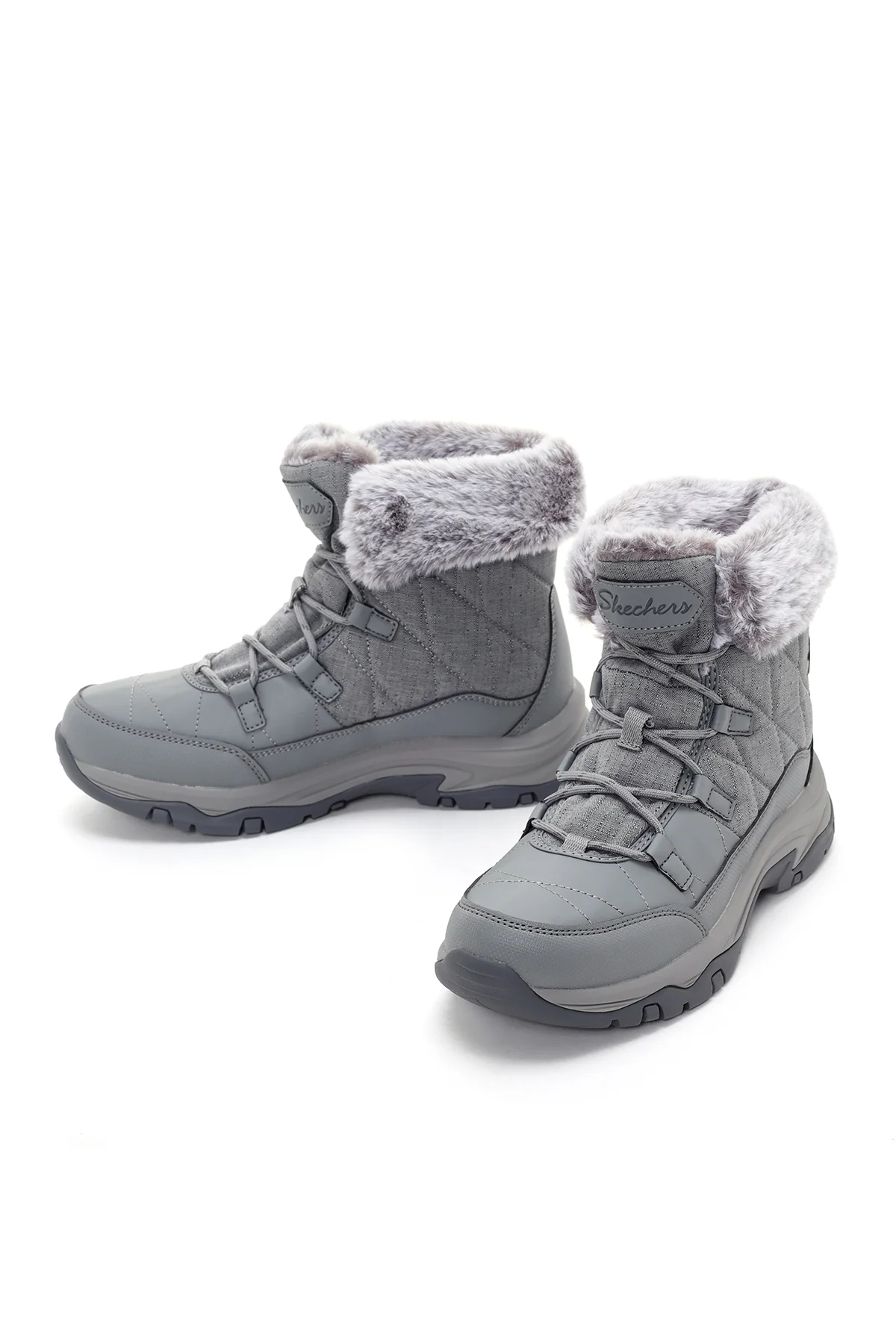 Skechers Kadın Gri Trego Outdoor Bot - Image 3