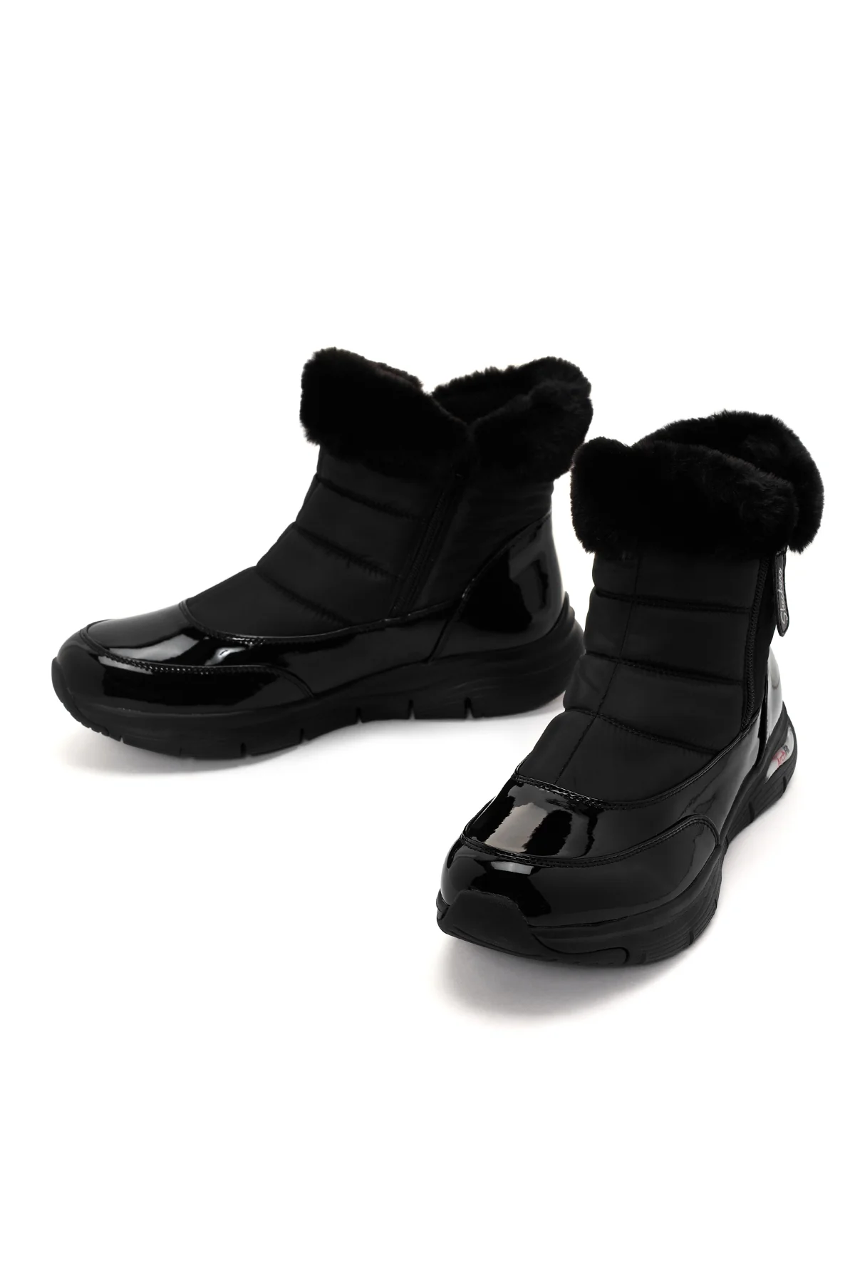 Skechers Kadın Siyah Arch Fit Smooth - Cool Puff Rugan Kalın Tabanlı Bot - Image 3