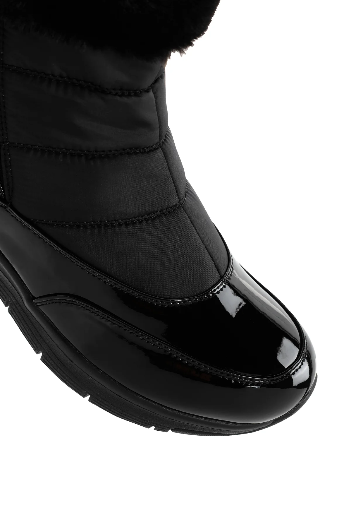 Skechers Kadın Siyah Arch Fit Smooth - Cool Puff Rugan Kalın Tabanlı Bot - Image 9