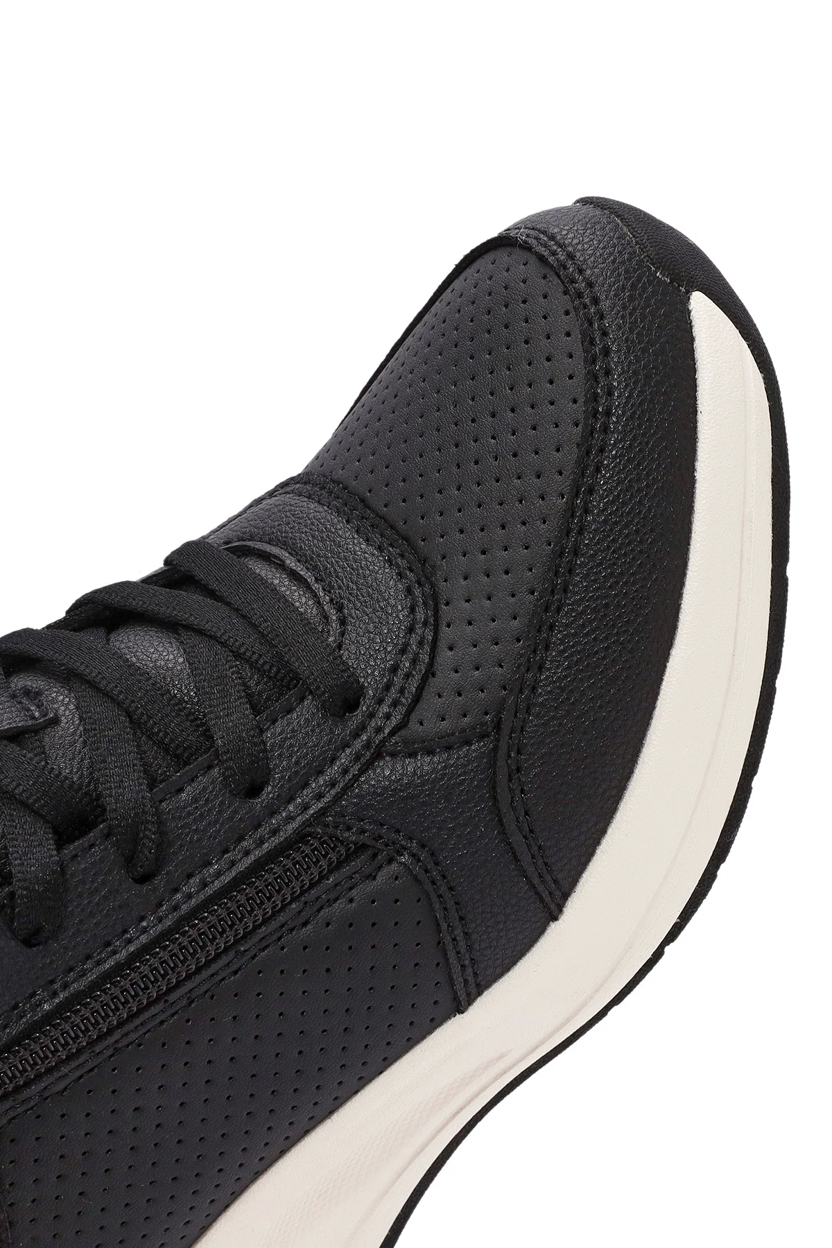 Skechers Kadın Siyah Billion Bağcıklı Fermuar Detaylı Deri Sneaker - Image 11