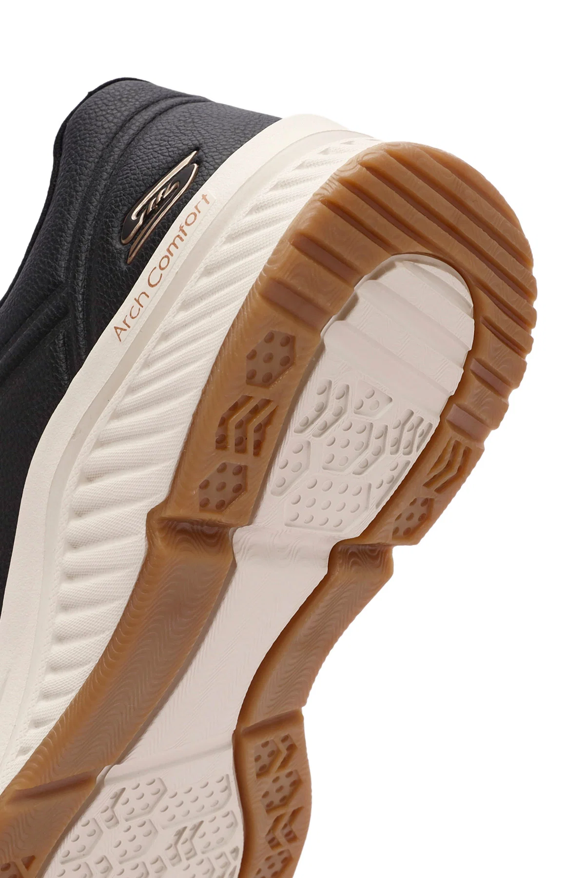 Skechers Kadın Siyah Bobs Arch Bağcıklı Kalın Tabanlı Deri Sneaker - Image 8