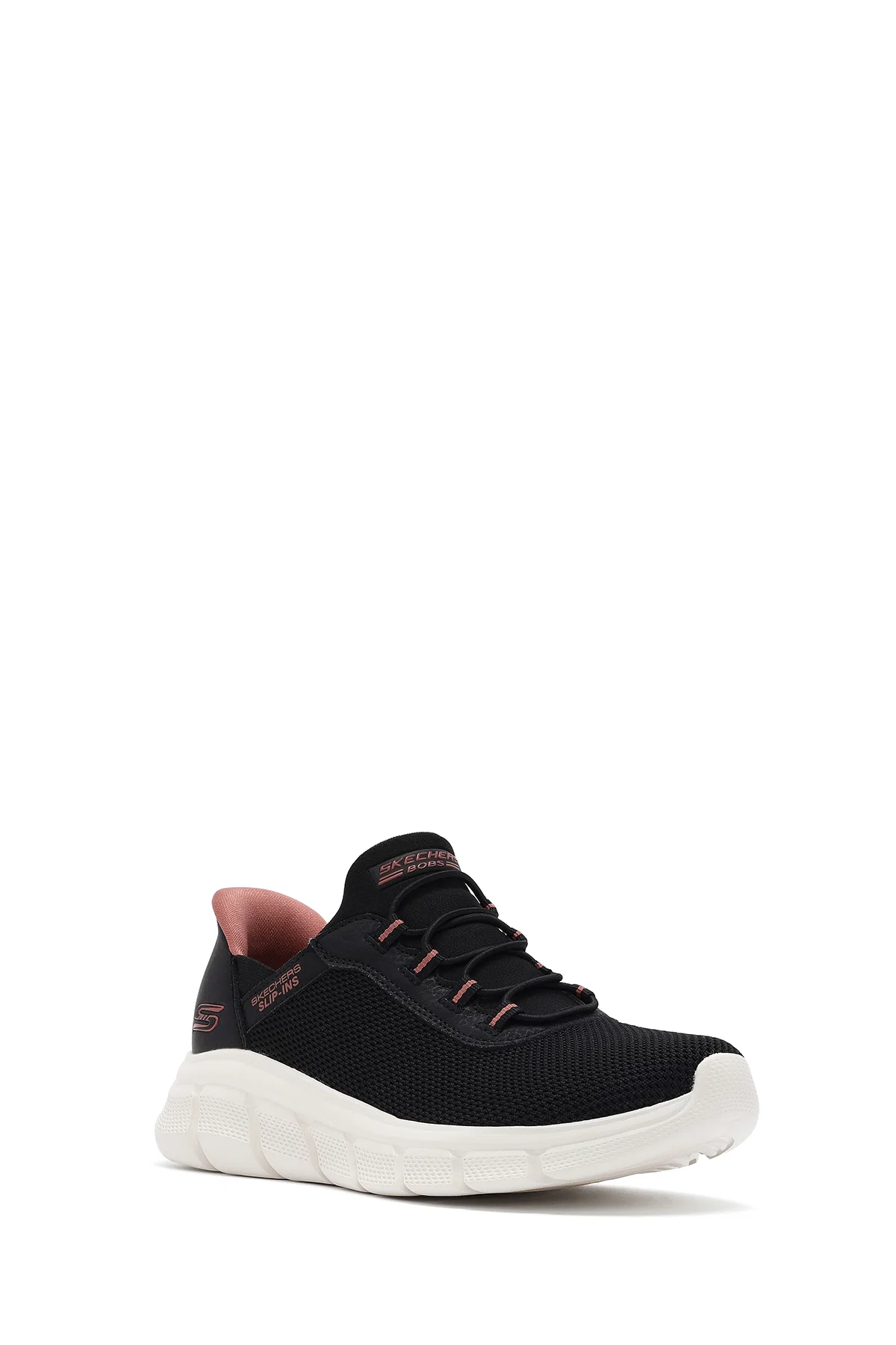 Skechers Kadın Siyah Bobs B Flex - Fan Fav Kalın Tabanlı Kumaş Sneaker - Image 6