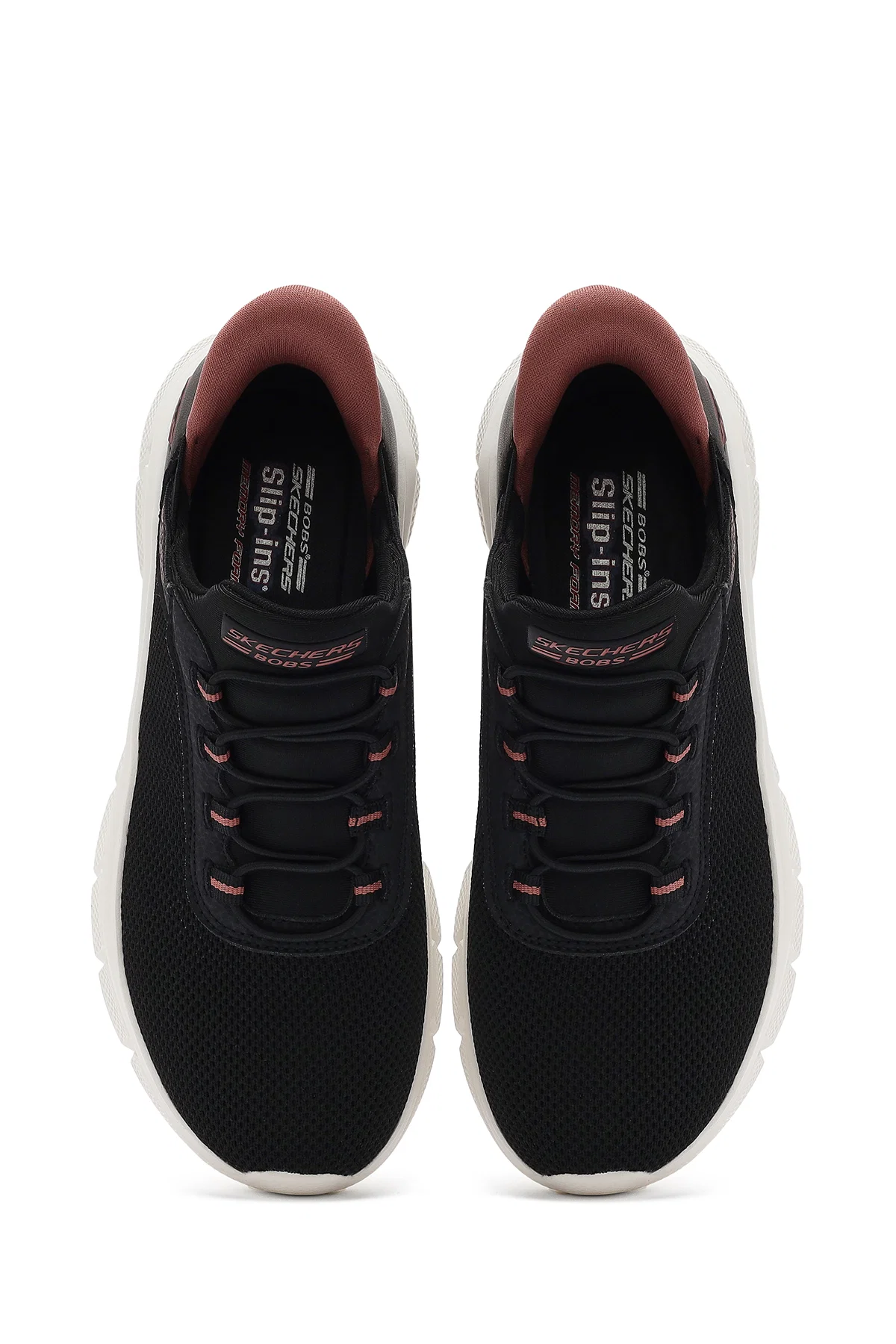 Skechers Kadın Siyah Bobs B Flex - Fan Fav Kalın Tabanlı Kumaş Sneaker - Image 7