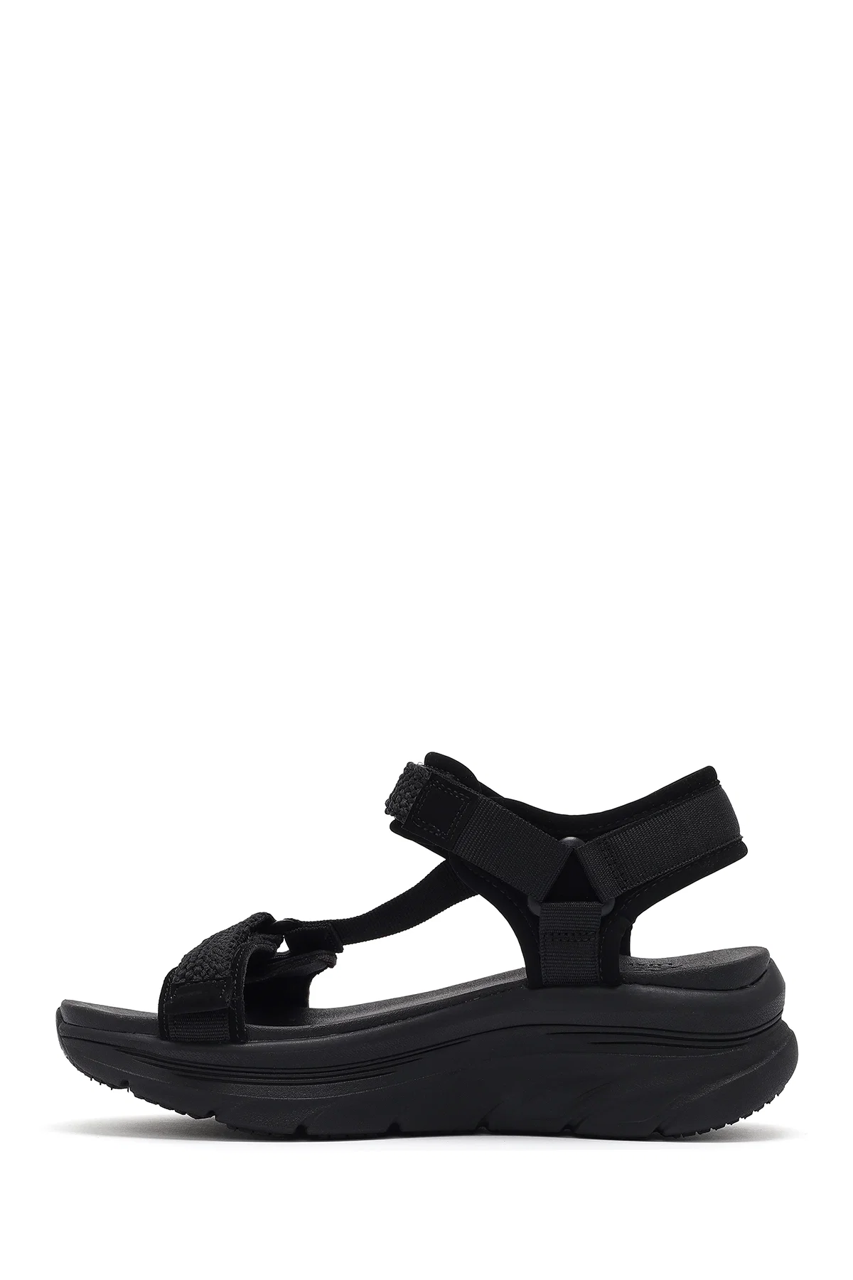 Skechers Kadın Siyah D'lux Walker - Pretty Field Kalın Tabanlı Sandalet - Image 2