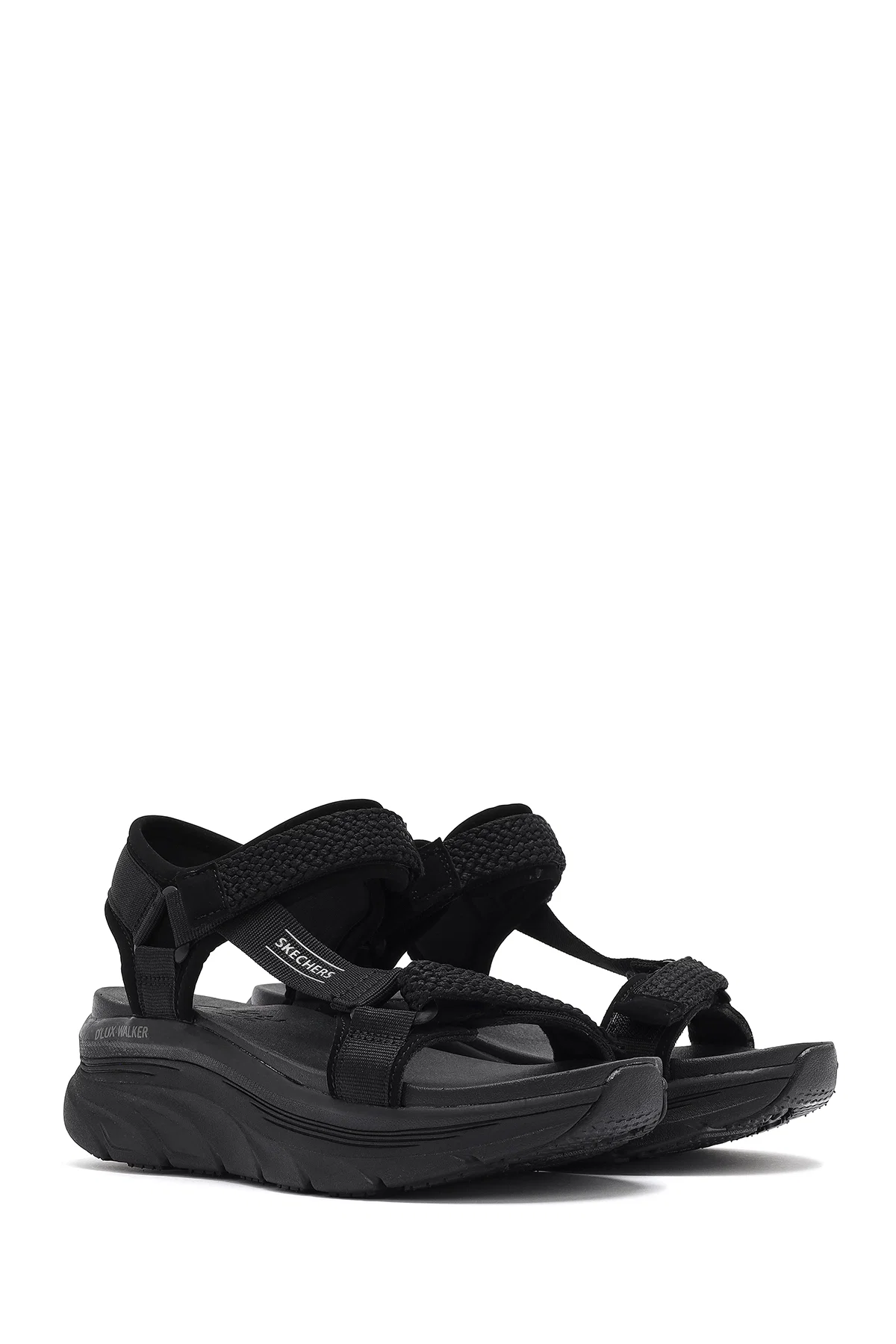 Skechers Kadın Siyah D'lux Walker - Pretty Field Kalın Tabanlı Sandalet - Image 3