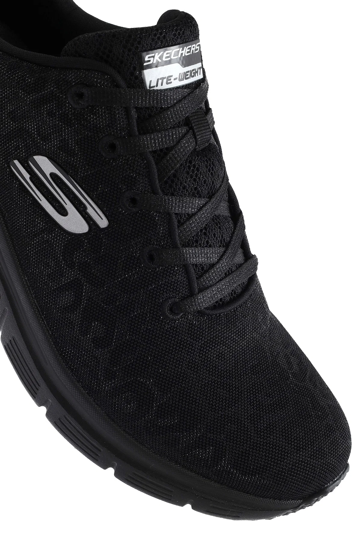 Skechers Kadın Siyah Fashion Fit Bağcıklı Kalın Tabanlı Kumaş Sneaker - Image 10