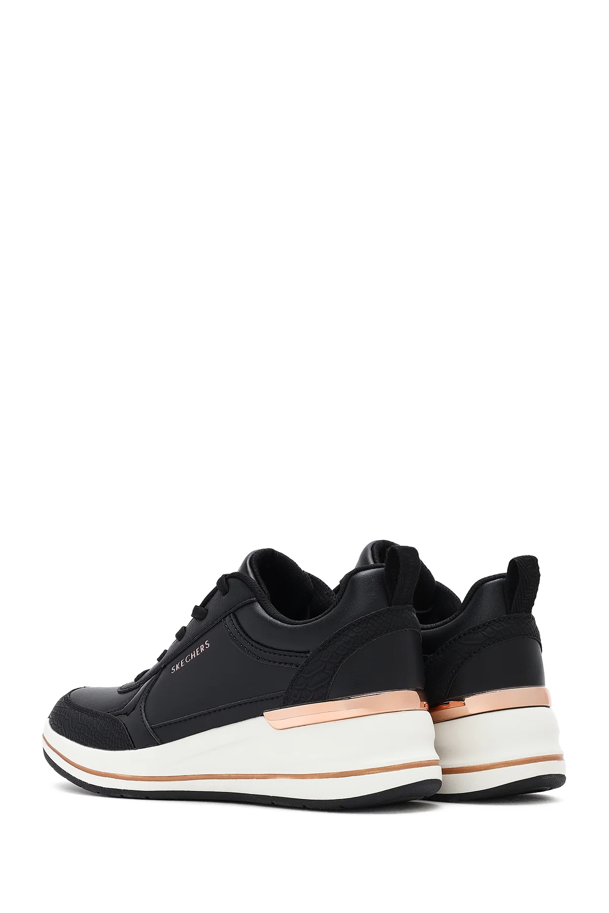 Skechers Kadın Siyah Fine Shine Kalın Tabanlı Sneaker - Image 5