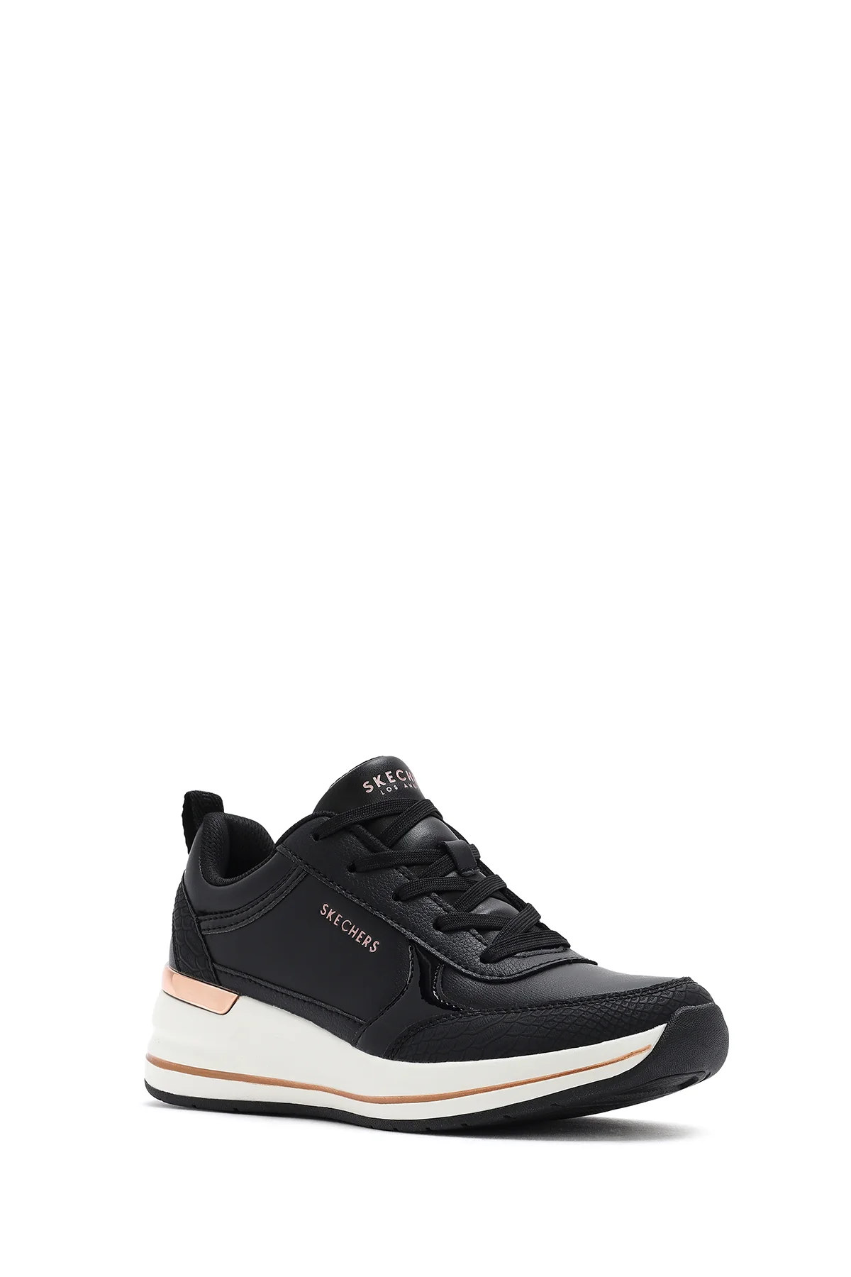 Skechers Kadın Siyah Fine Shine Kalın Tabanlı Sneaker - Image 6