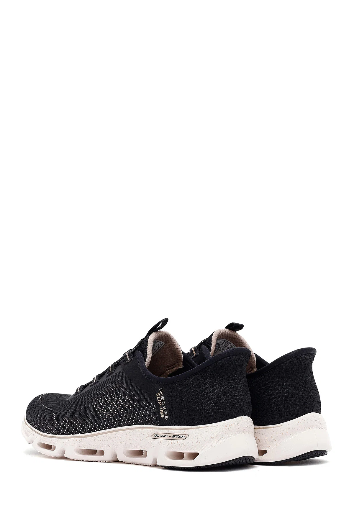 Skechers Kadın Siyah Glide Bağcıklı Kalın Tabanlı Kumaş Sneaker - Image 5