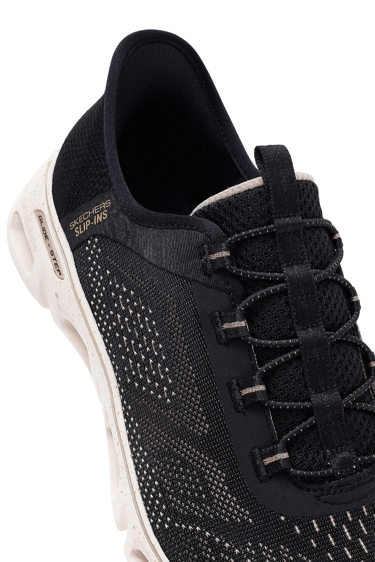 Skechers Kadın Siyah Glide Bağcıklı Kalın Tabanlı Kumaş Sneaker - Image 9