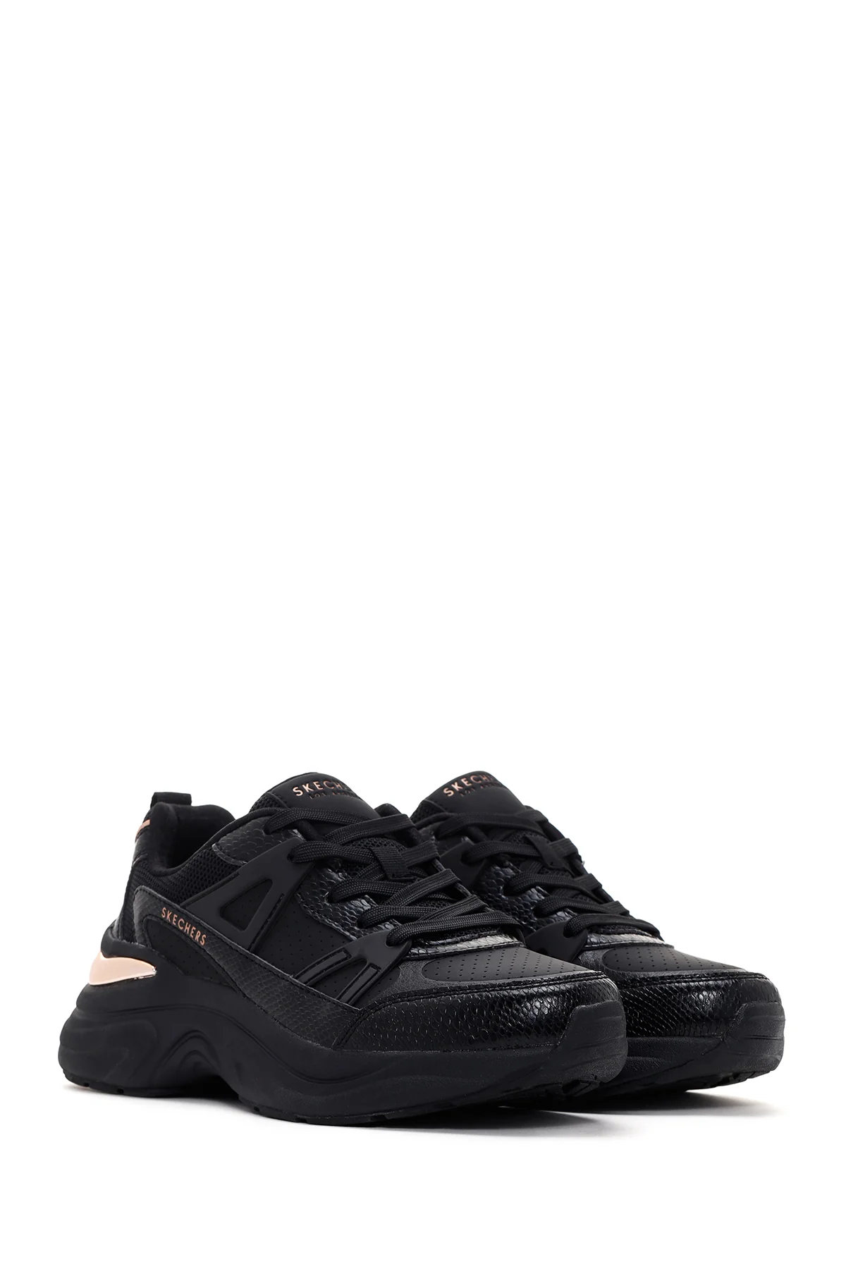 Skechers Kadın Siyah Hazel - Faye Kalın Tabanlı Sneaker - Image 3