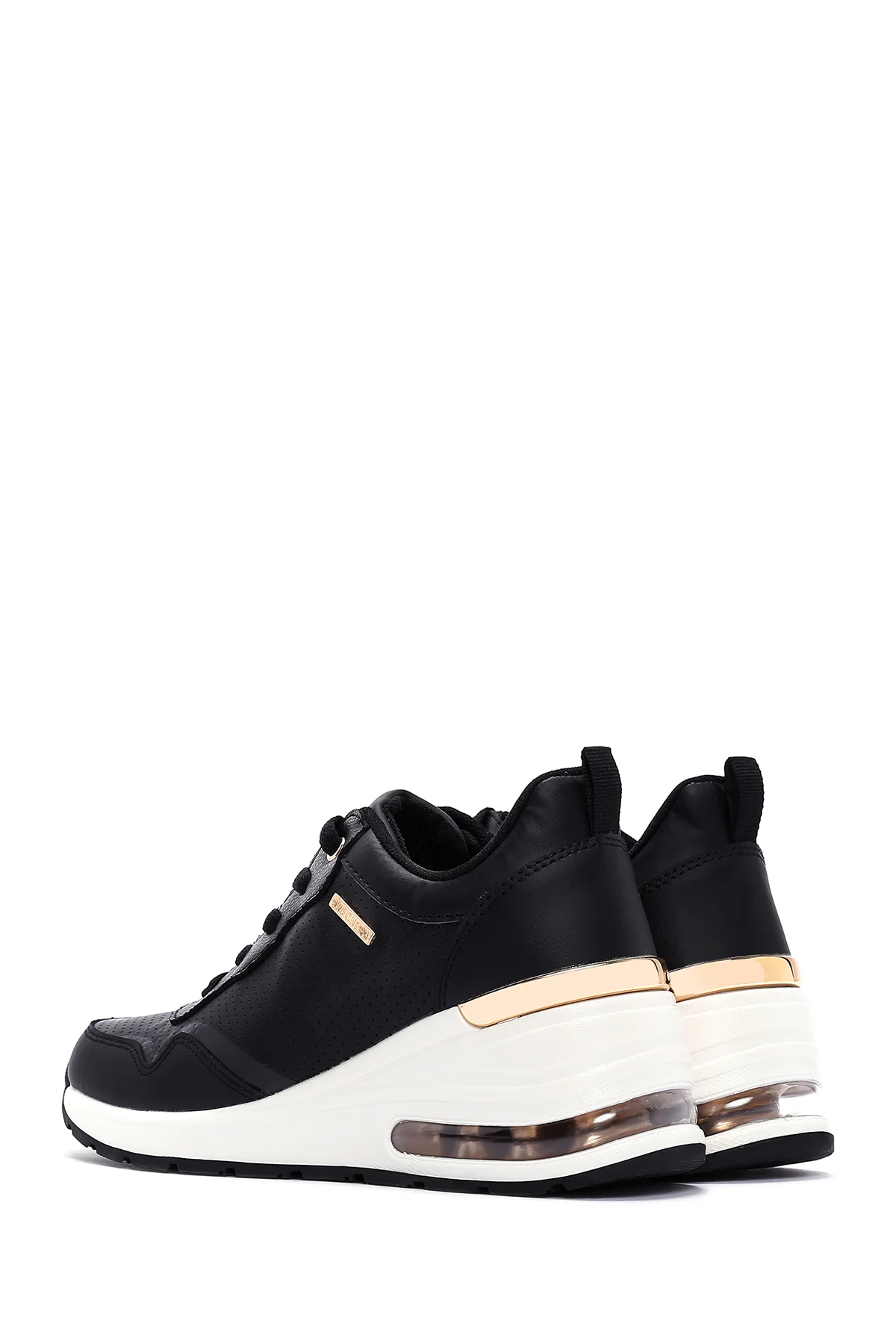 Skechers Kadın Siyah Millon Air Dolgu Topuk Sneaker - Image 4
