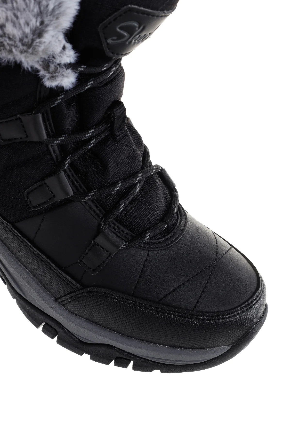 Skechers Kadın Siyah Trego Kalın Tabanlı Bot - Image 9