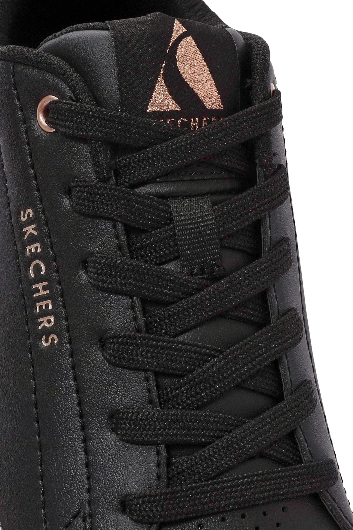 Skechers Kadın Siyah Uno Court Bağcıklı Kalın Tabanlı Deri Sneaker - Image 10