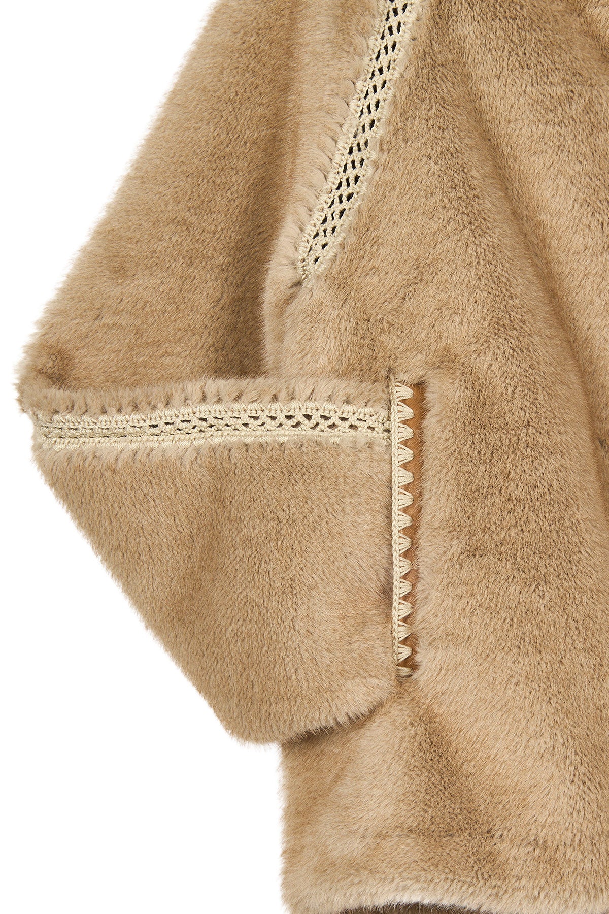 St-Moritz Kadın Bej Oversize Teddy Mont - Image 10