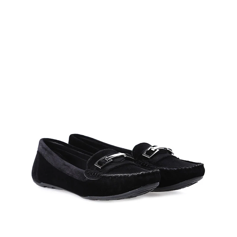 Tokalı Kadın Süet Loafer - Image 5