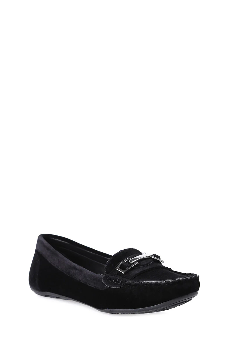 Tokalı Kadın Süet Loafer - Image 6