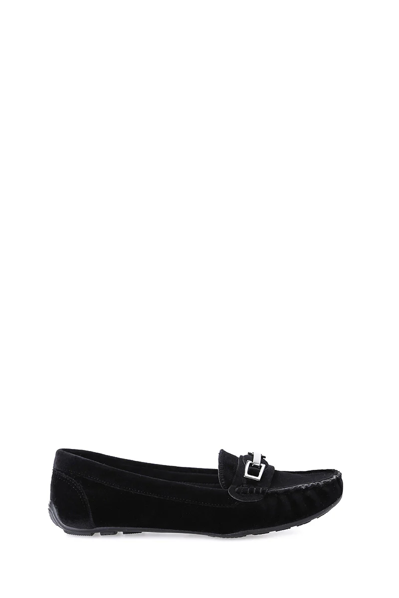 Tokalı Kadın Süet Loafer - Image 7