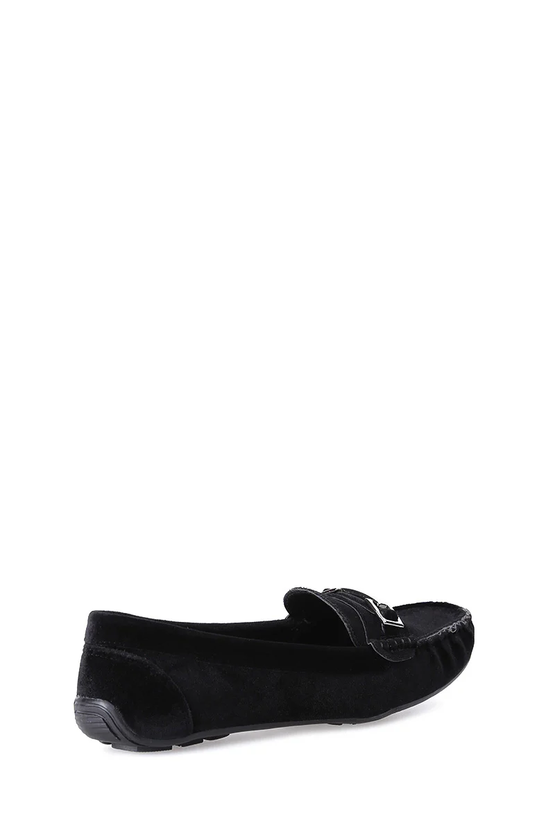 Tokalı Kadın Süet Loafer - Image 8