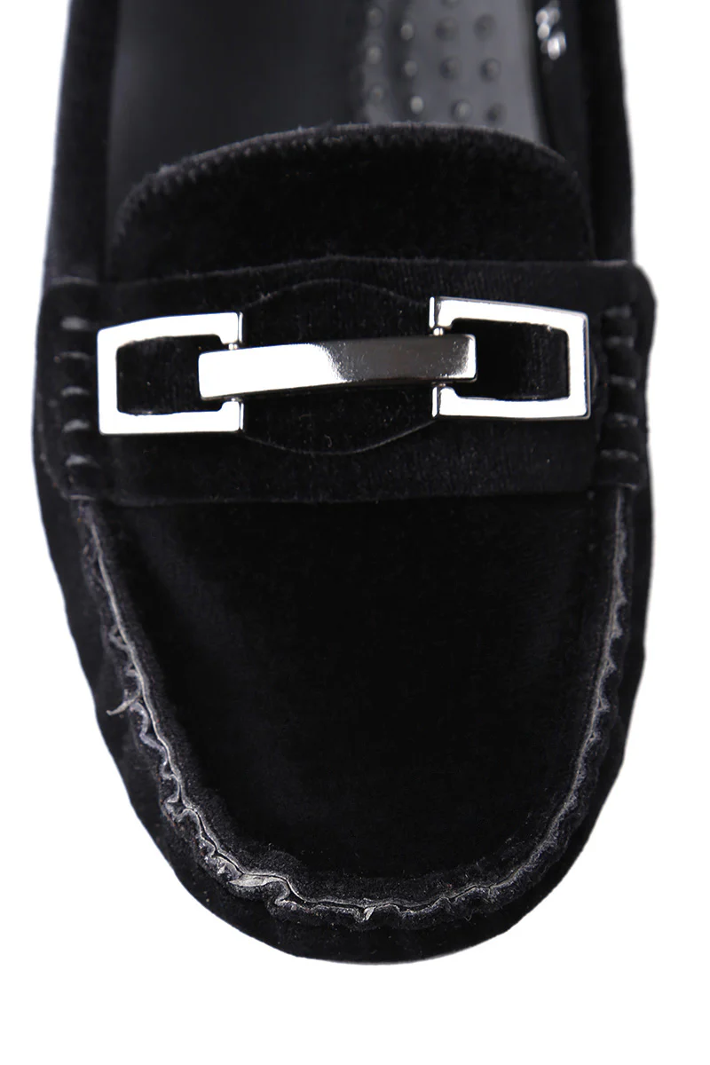 Tokalı Kadın Süet Loafer - Image 9