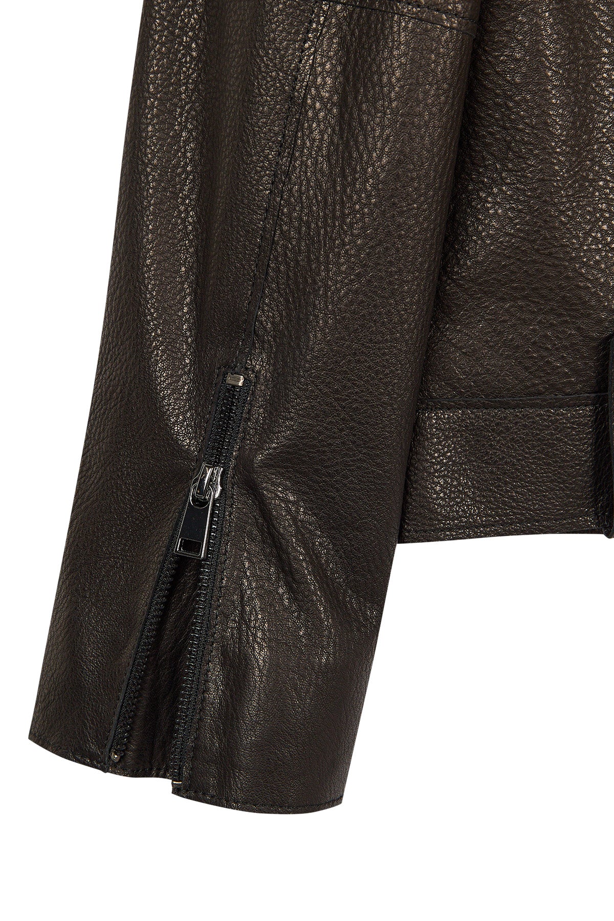 Torino Kadın Siyah Biker Oversize Deri Ceket - Image 7