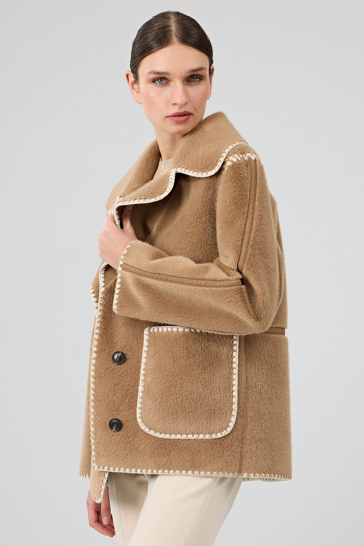 Vald'isere Kadın Camel Teddy Mont - Image 3