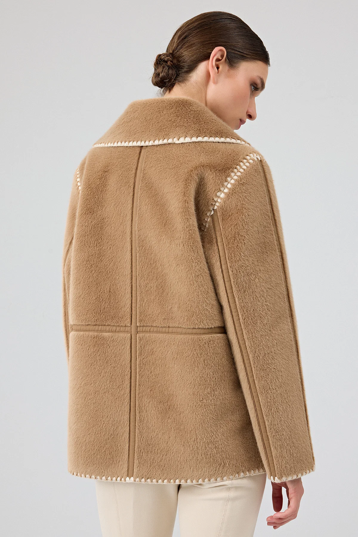 Vald'isere Kadın Camel Teddy Mont - Image 6