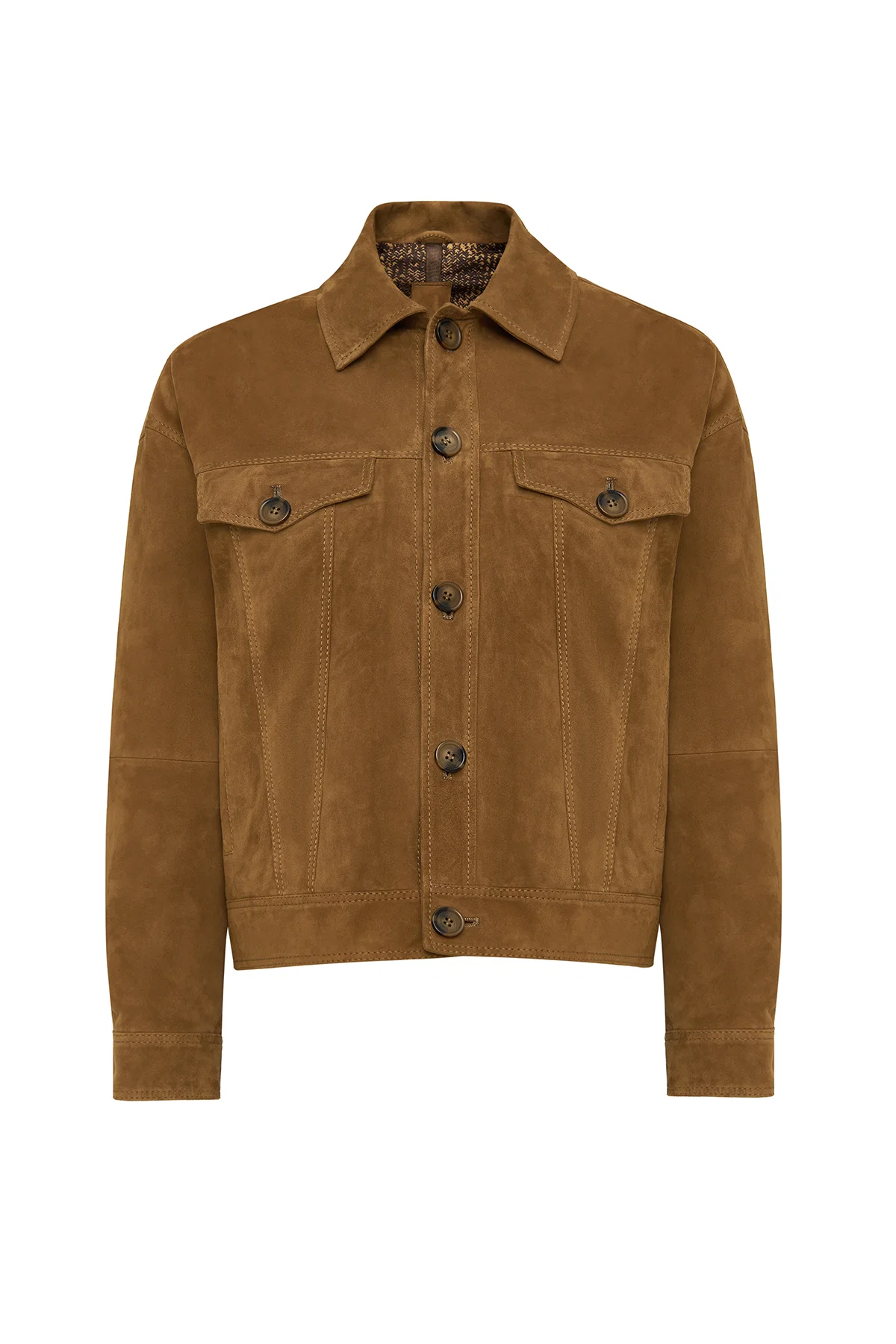 Valenza Kadın Camel Süet Deri Ceket - Image 3